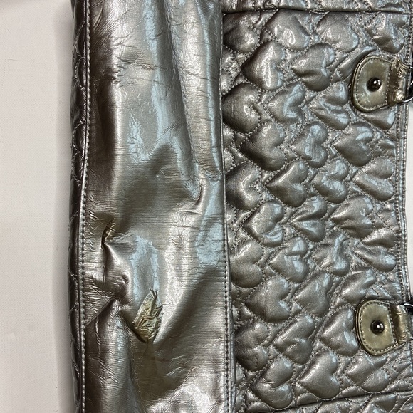 ON HOLD! 💖 Betsy Johnson Silver Heart Tote - Picture 7 of 13
